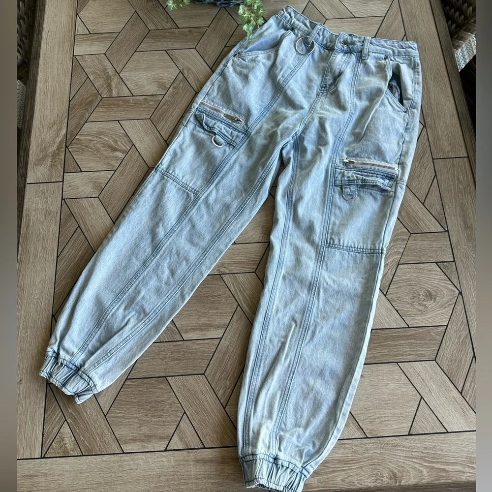 Hot Topic Light Blue Women's Cargo Jeans Size S - Picture 3 of 11
